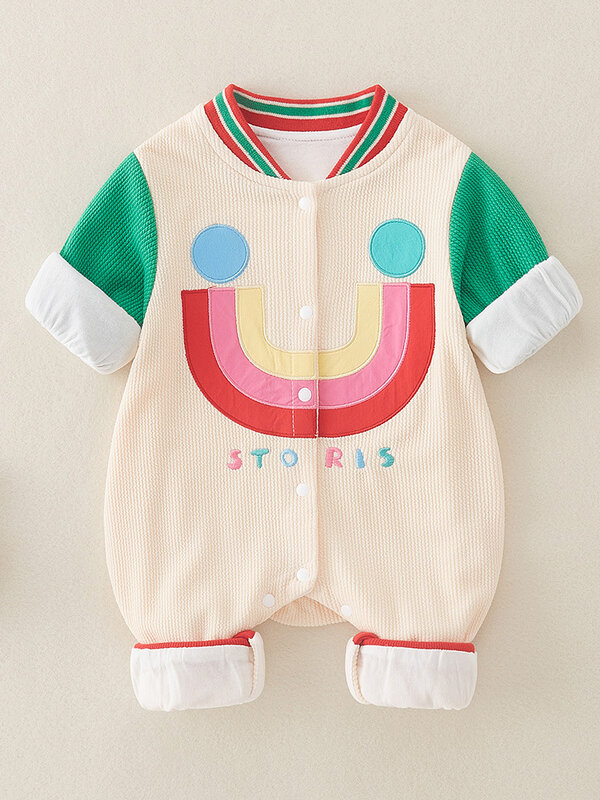 AYNIGIELL Set baju bayi baru, jumpsuit kartun bayi kualitas tinggi Musim Semi dan Gugur