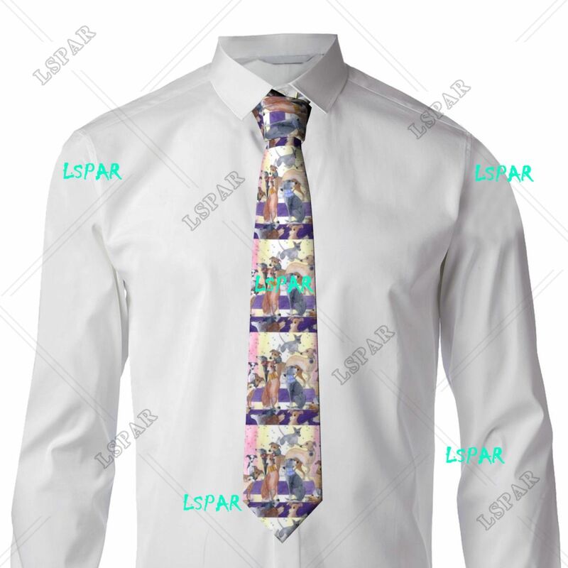 Gravata personalizada Whippets e galgos, cão Sighthound, gravatas de seda, moda masculina