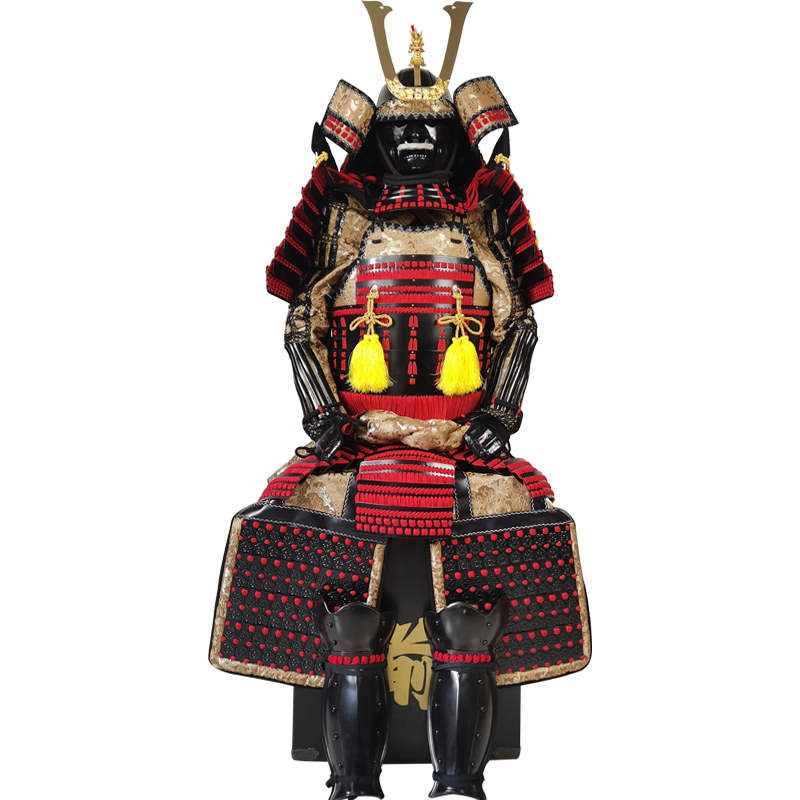 Armadura antiga Samurai Generais, Matsudaira Hirotada Traje, Armadura do guerreiro japonês, Capacete Wearable, Guerreiro antigo