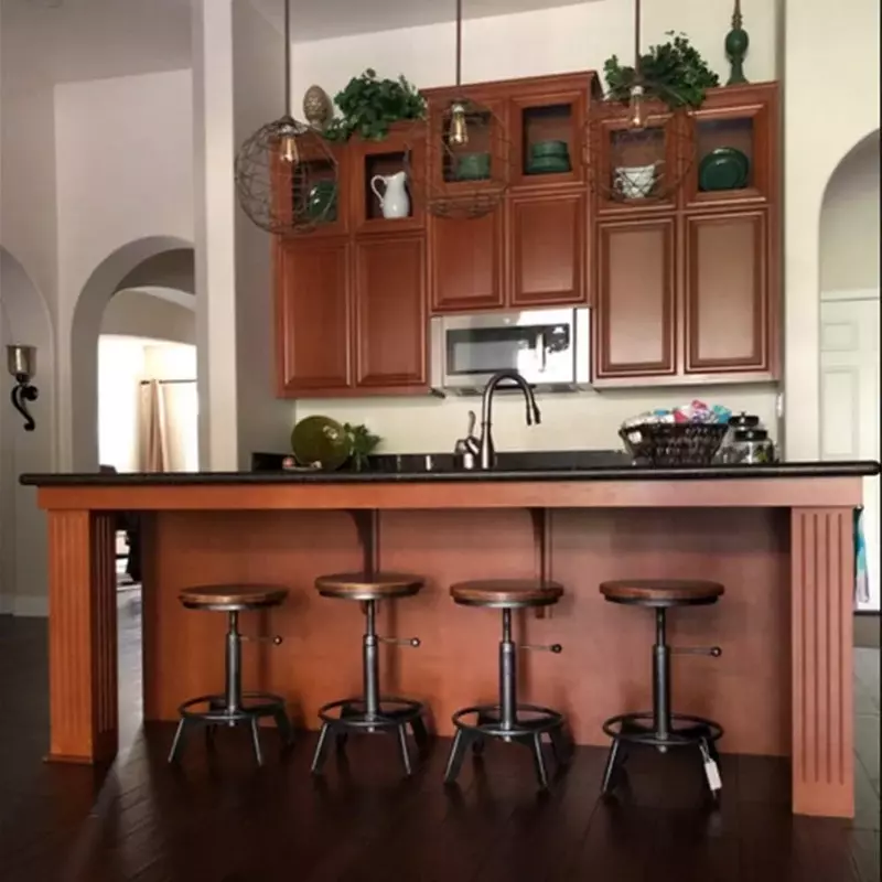 キッチン用カウンター高さ調節可能椅子2脚セット,バーチェア,17.7〜24インチ