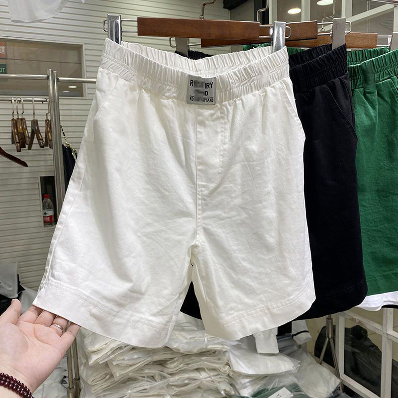 2024 nuova estate sottile donna tinta unita elastico a vita alta spalline tasche moda gamba larga pantaloni larghi pantaloncini Casual dritti