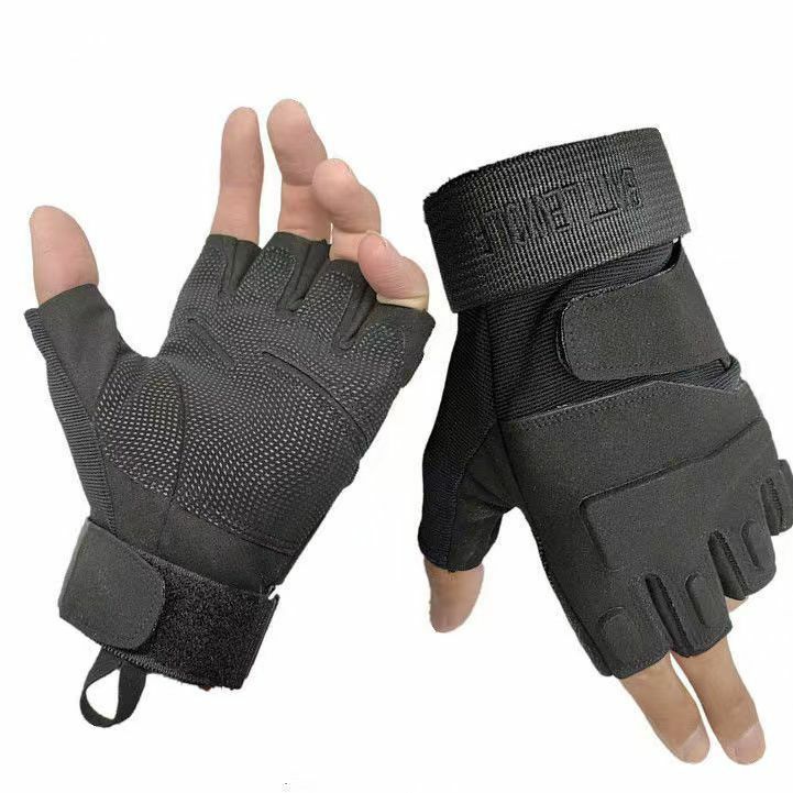Guantes de medio dedo Black Hawk para hombres, guantes tácticos de fuerzas especiales, guantes de entrenamiento para montar al aire libre, guantes de pesca