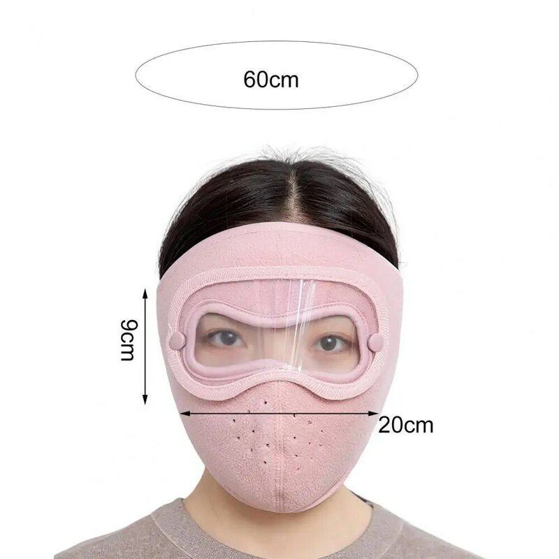 Unisex Bicycle Hat Forehead Ear Protection Removable Snaps Winter Face Protector Hat Balaclava With Goggles Cycling Supplies