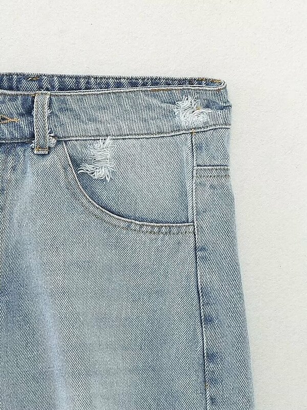 Шорты женские джинсовые с карманами, Модные Повседневные базовые, на молнии, с завышенной талией, в стиле ретро