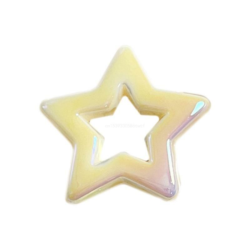 Estrela oca charme estrela pingente oco estrela jóias fazendo parte material acrílico dropship