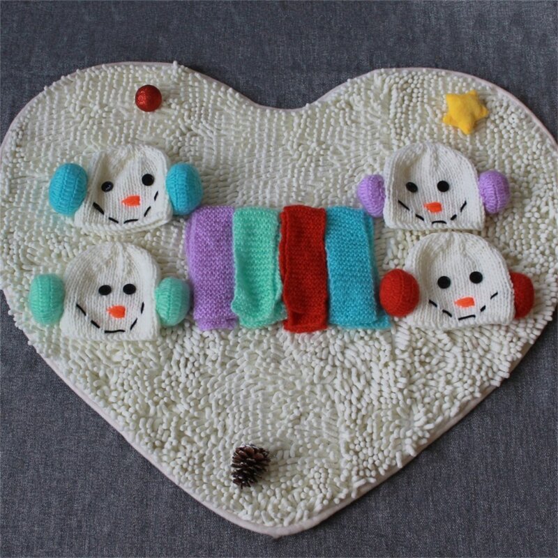 Conjunto gorro y bufanda punto para bebé, conjunto accesorios para fotografía muñeco nieve para recién nacido, 2