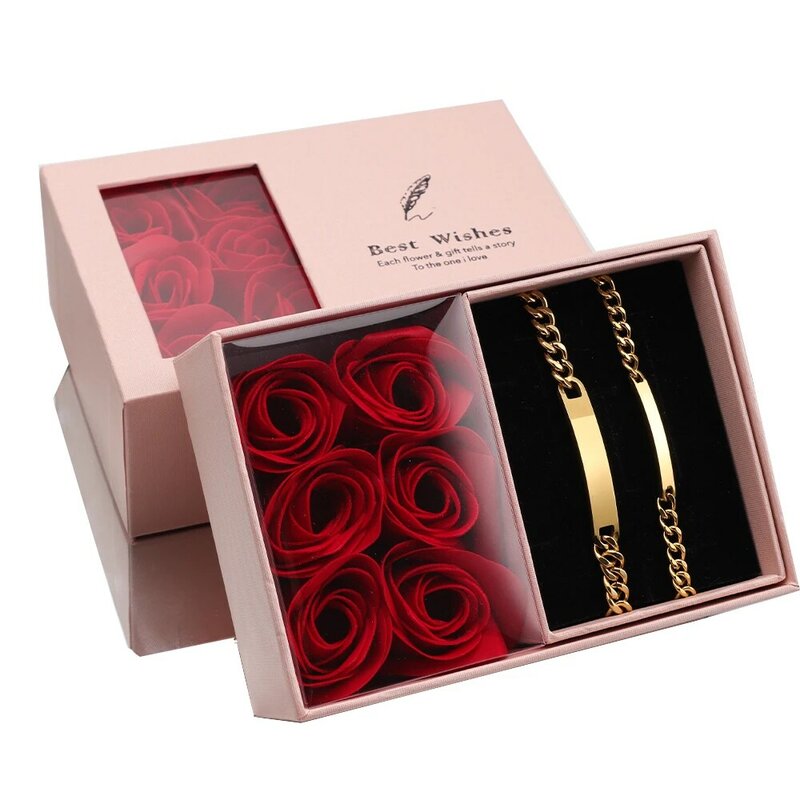 Bracelet Rose Non Inclus, Boîte Cadeau, 13.7x9.6x5cm