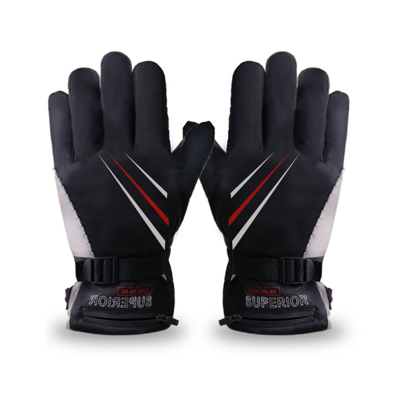 Electrically Heated Ski Gloves Rechargeable Three-speed Controlled Temperature Motorcycle Warm Gloves Warm Winter Outdoor Sports