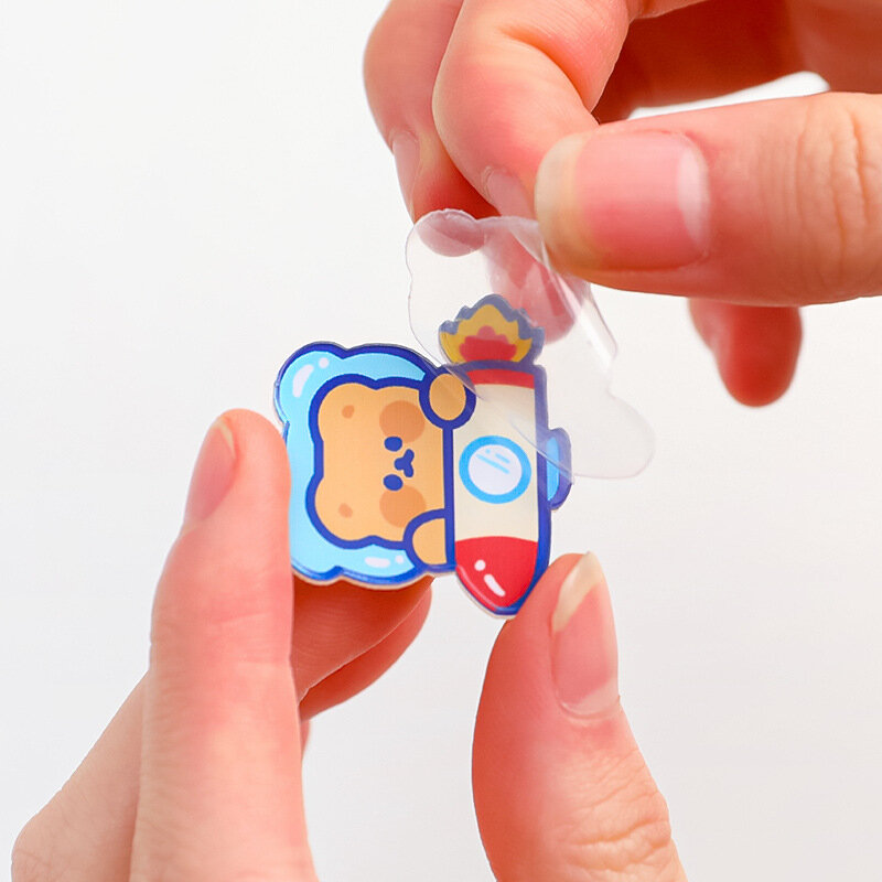 Acrylic Brooch Pins Cute Aesthetic Badges Pin Kawaii Sheep Rabbit Dog Bear Girl Cartoon Pin For Backpacks Bags Jackets Hoodies