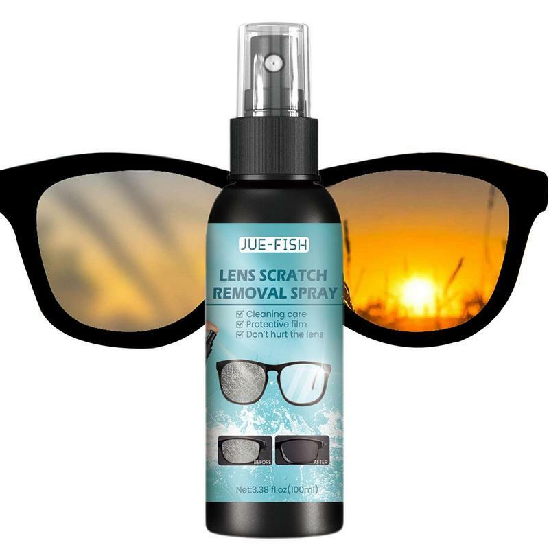100ml Glasses Cleaner Eyeglass Scratch Removing Spray Sunglasses Cleaning Solution Spray Bottle Supplies Eyewear Accessories