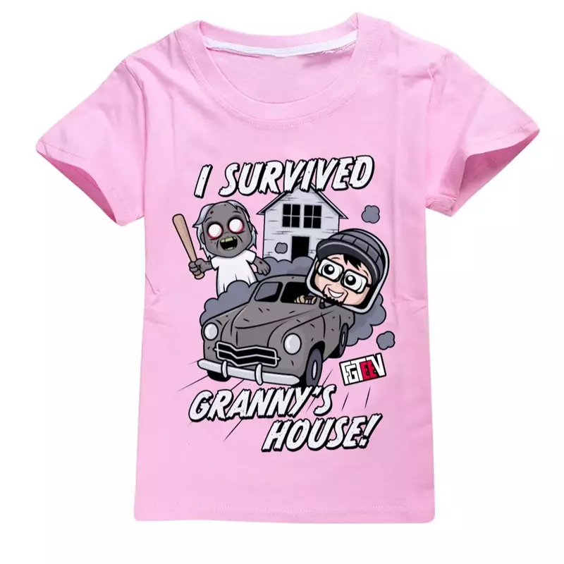 FGTEEV-Camiseta de manga corta para niños y niñas, camisa informal de Hip-hop para adolescentes, verano, novedad de 2024
