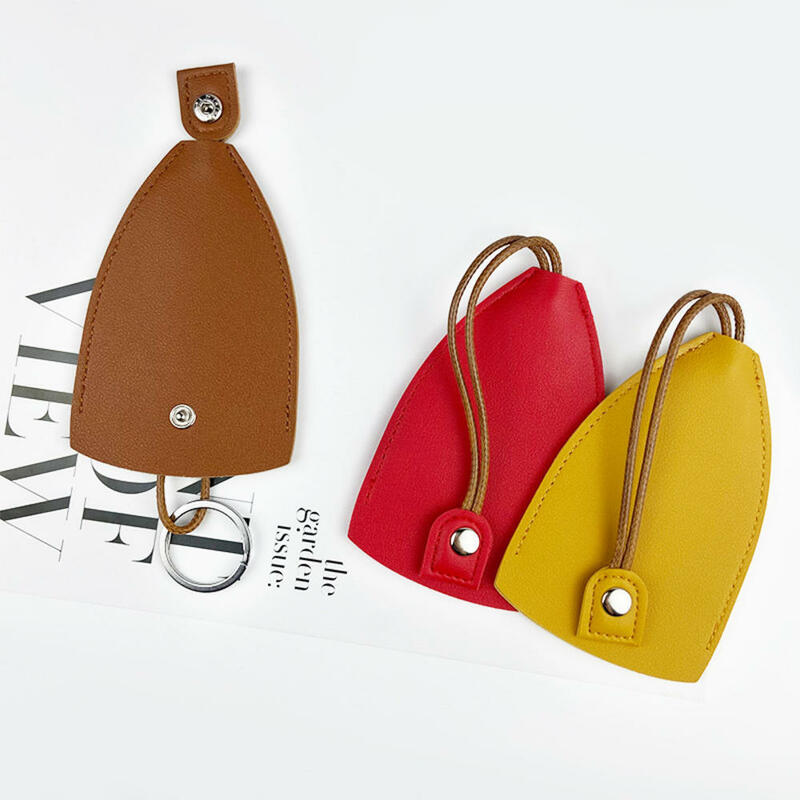 1PC Pull Type Key Bag Case tinta unita Pu portachiavi in pelle Organzier portachiavi per auto portamonete portachiavi portamonete Mini Bag