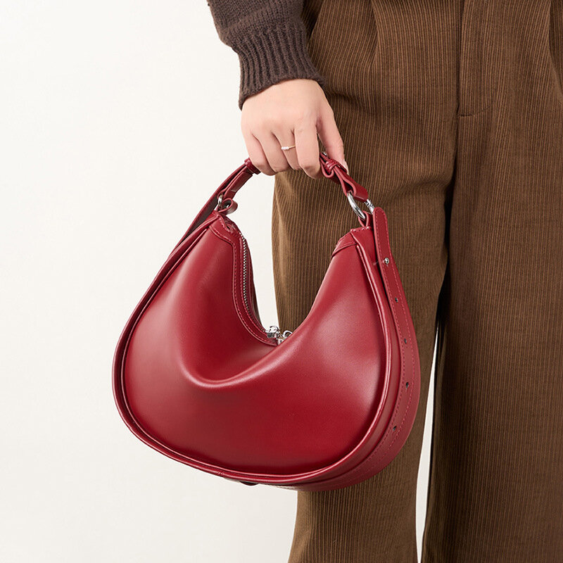 Tas bahu kulit Fashion baru tas tangan mewah tas wanita tas selempang serbaguna tas selempang Kolong wanita