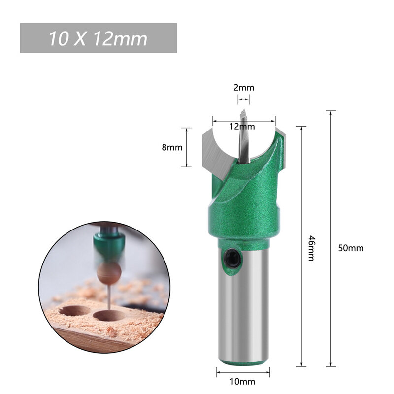 10mm Shank Router Bit Buddha Beads Ball Milling Cutter Carbide Woodworking Bead Drill Bit For Wood End Mill Hand Tools 6-20mm