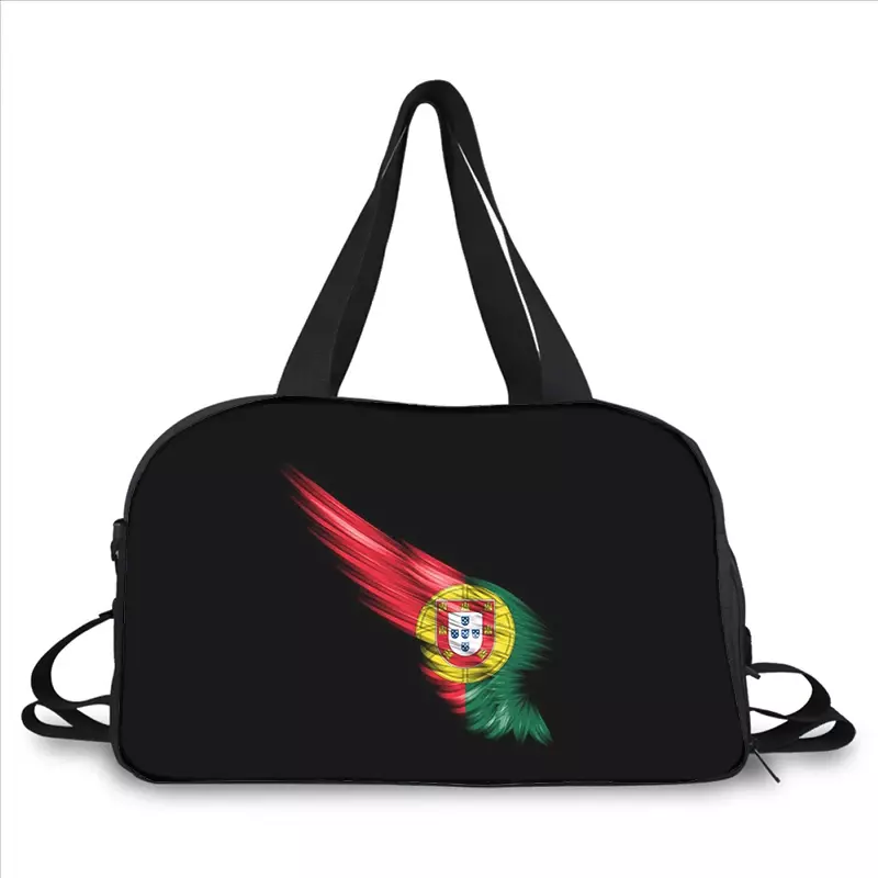 Portugal Flag 3D printing fashion trend portable large capacity multi function messenger bag travel bag