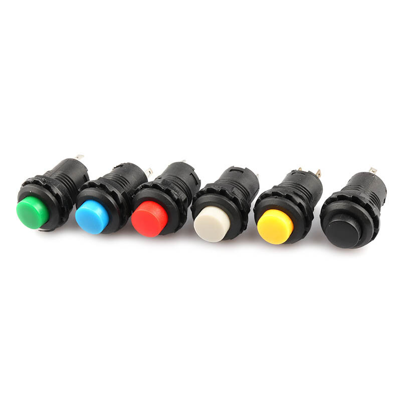 6pcs Self-Lock /Momentary Pushbutton Switches DS427 DS428 12mm OFF- ON Push Button Switch 3A /125VAC 1.5A/250VAC DS-427 DS-428