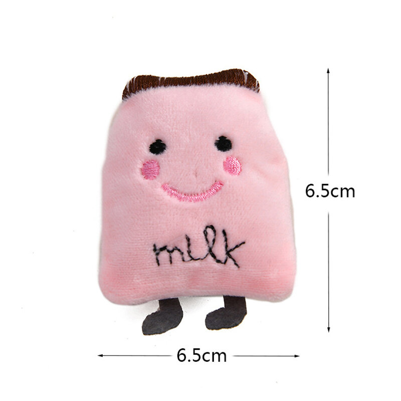 Soft Cartoon Bread Doll Plush Food Toy Backpack Pendant Handmade DIY Ornaments Stuffed Milk Decor Doll For Girl Kid Birthday