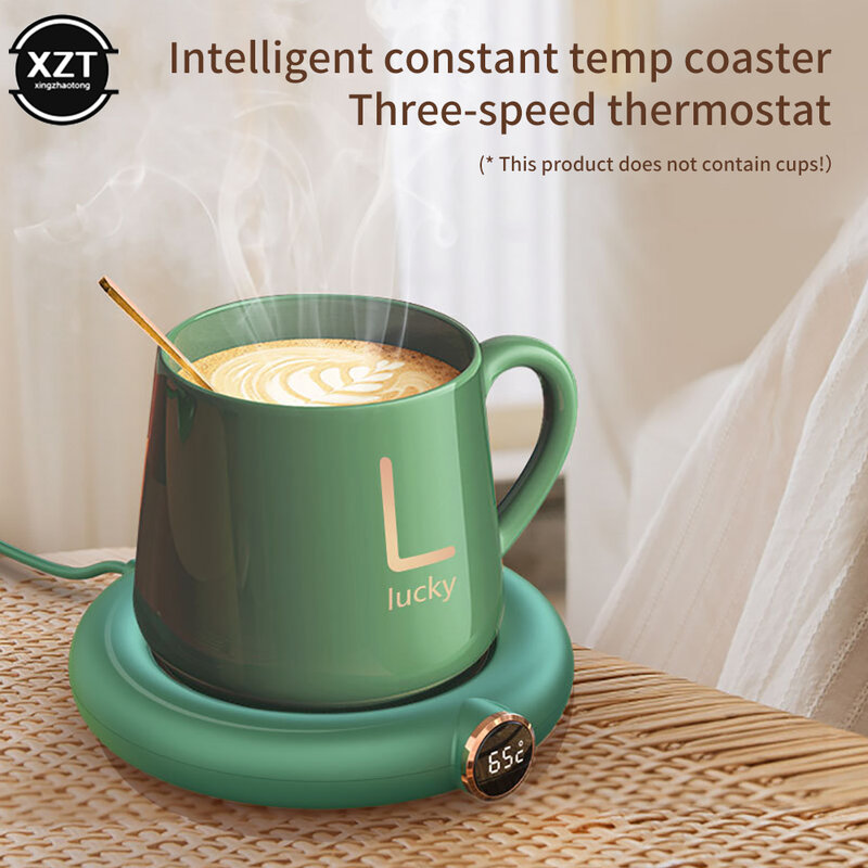USBコーヒーカップ,温熱パッド,温度調節可能,デジタルディスプレイ,ミルクティー用タイマーヒーター,5v