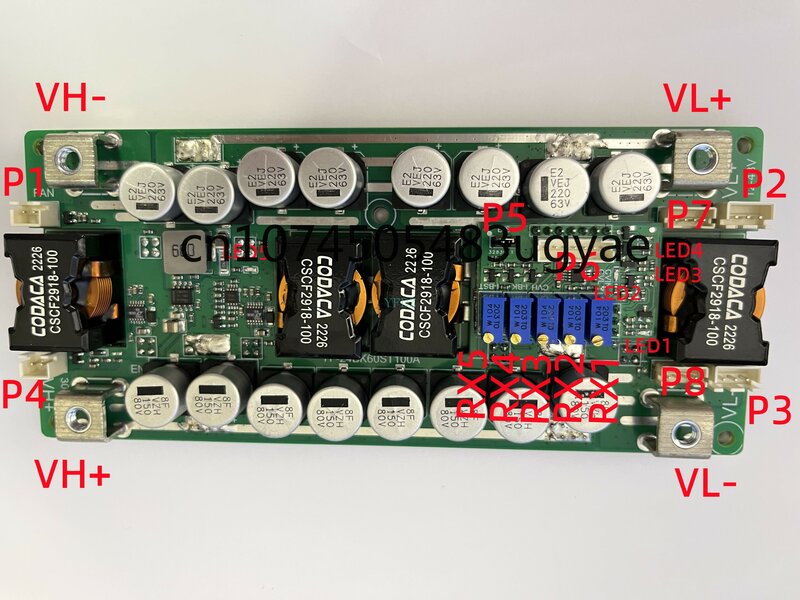 DC-DC Catu Daya Dua Arah Daya Tinggi 60V/80V/100A 2KW Input 12-56V/24-72V Sel Bahan Bakar