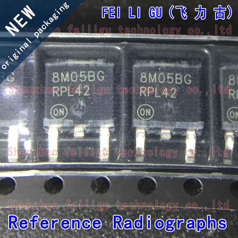 Chip Regulador Linear, Serigrafia, 100% Original, MC78M05BDTRKG, MC78M05, MC78M05, 8M05BG, Pacote TO-252, 1-30Pcs, Novo, Original