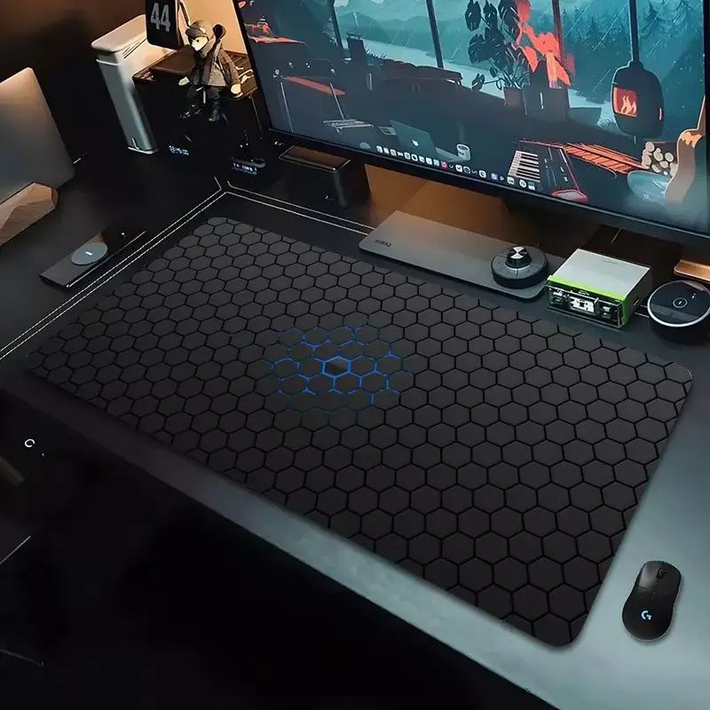 Alfombrilla de ratón personalizada para Gamer, alfombrilla de ratón de arte hexagonal, alfombrilla de ratón grande, alfombra de escritorio de goma Natural, alfombrillas de escritorio para PC, alfombrillas de ratón de diseño