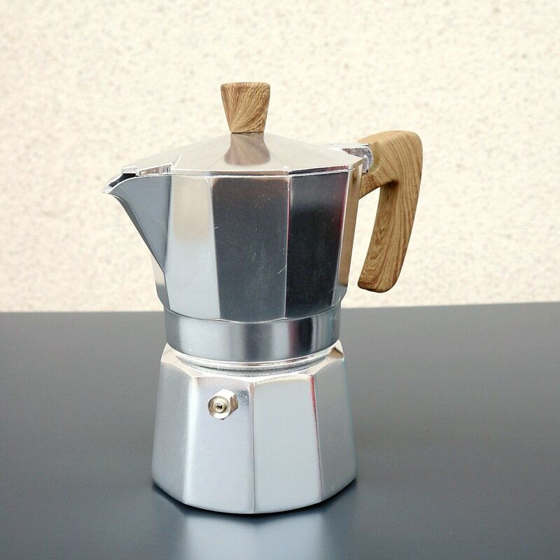 Italiano Moka Espresso Percolator Pot, cafeteira Mocha Latte, fogão de alumínio, 300ml, 6 xícaras