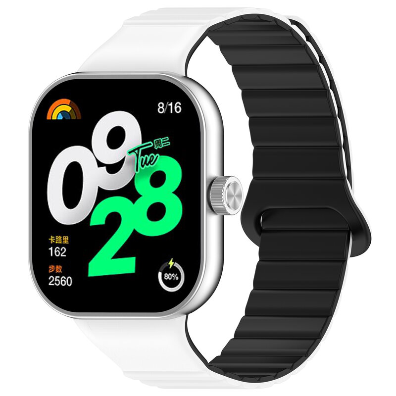 Silikonowy pasek magnetyczny do zegarka Redmi 4 akcesoria wymienna smartband z zegarkiem opaska miękka bransoletka sportowa do Miband 8Pro