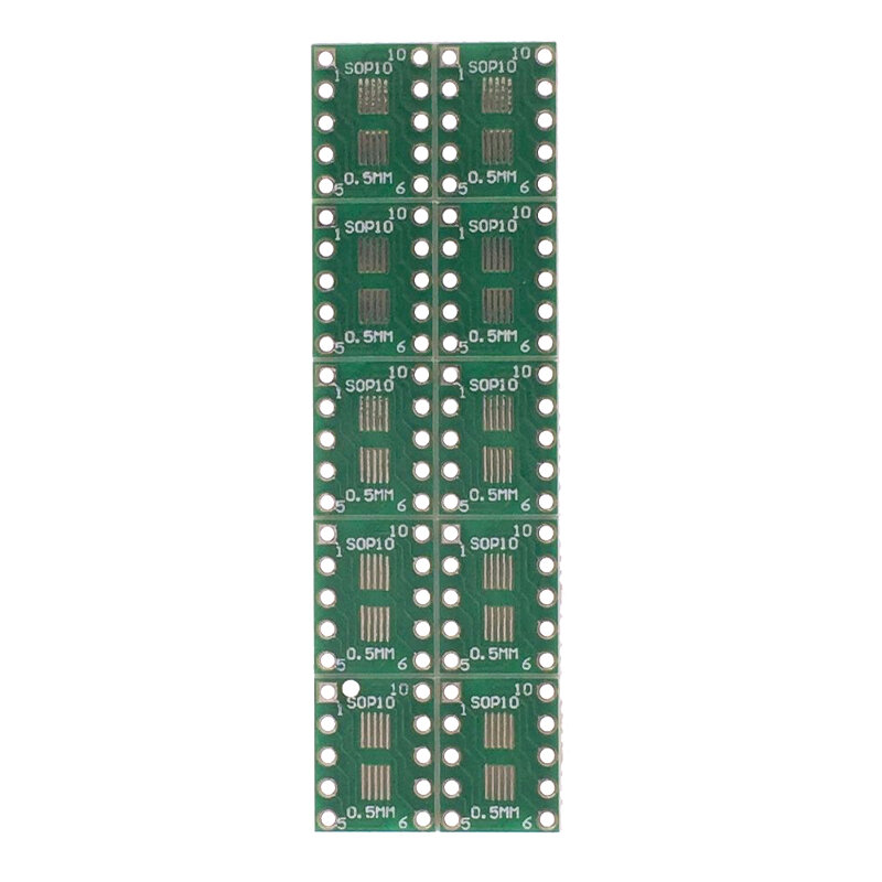 SOT23 MSOP10 SOP10 Patch Zu DIP10 Adapter 0.5/0,95mm Intervall Doppel-konfrontiert