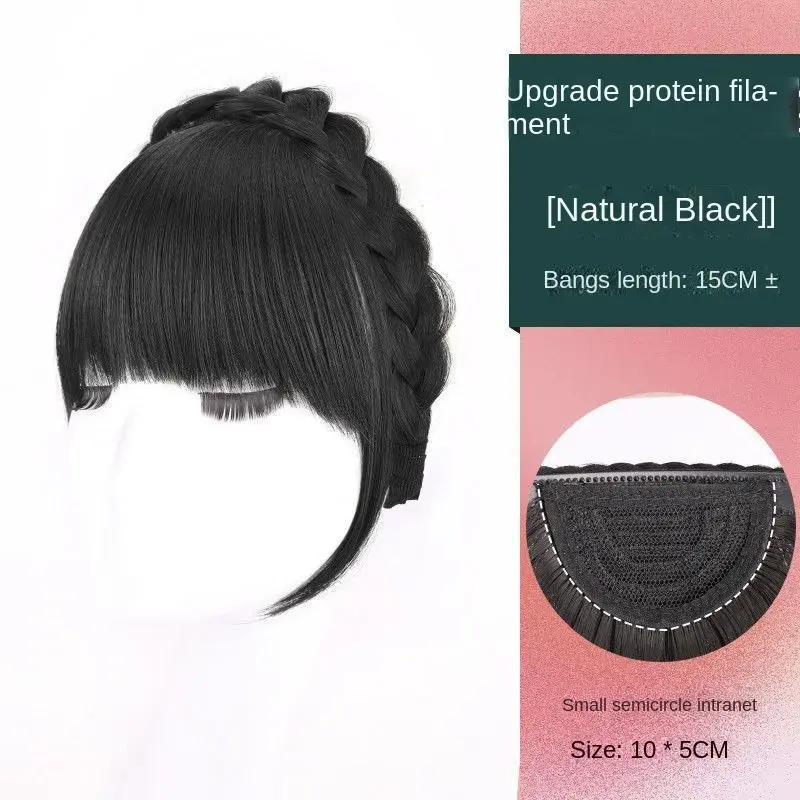 Peruka grzywka na głowę z opaską na głowę sztuczne frędzle do przedłużania włosów kobiet dziewczęce klipsy w do przedłużania włosów akcesoria do włosów peruki