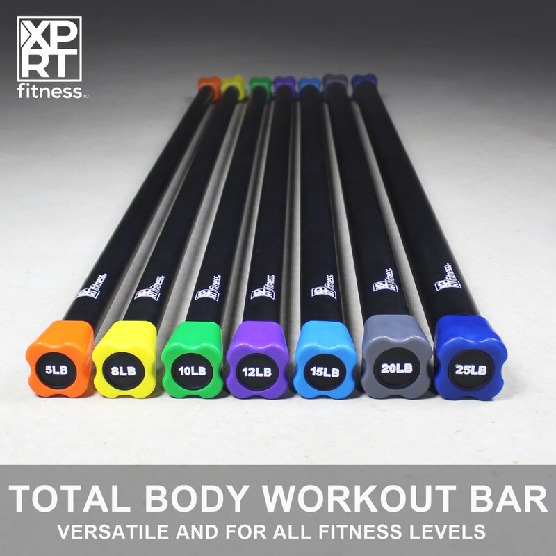 Total Body Weight Workout Bar Steel With Foam Padded For Aerobic Exercise 10 lb.