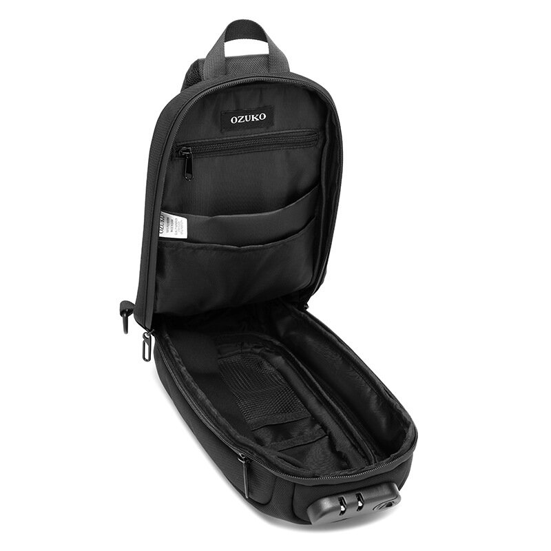 Hard Shell Crossbody Bags Men USB Charging Shoulder Bag Women Large Capacity Oxford Waterproof Casual Messenger Bag 2024