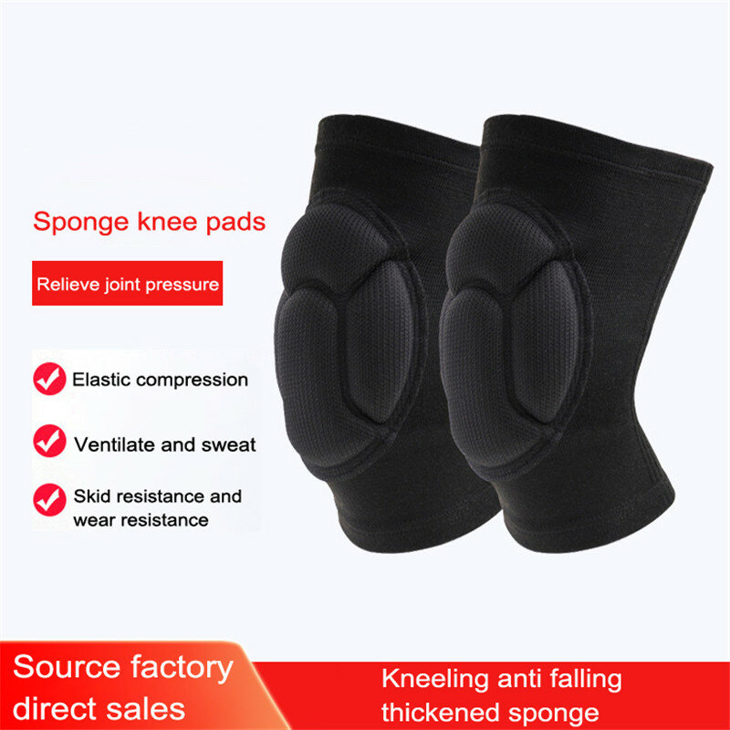 2pcs/Set Sports Kneepad Men Elastic Knee Pads Support Fitness Gear Basketball Brace Protector Male Non-Slip Knee Pads Women