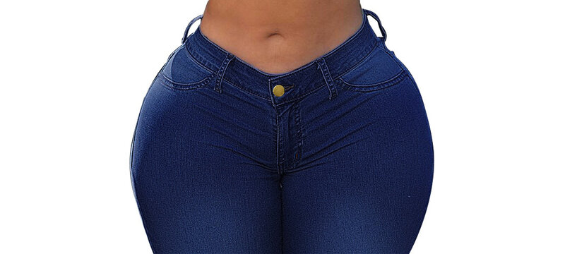 Moda Street Style Stretch strappato pantaloni in Denim a vita alta Jeans da donna abbigliamento donna