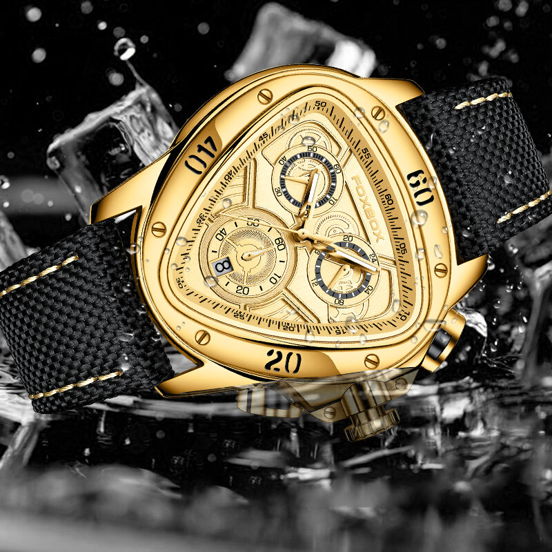 Novo lige esporte casual relógios para homens marca superior de luxo militar couro relógio de pulso grande homem relógio moda cronógrafo relógio de pulso