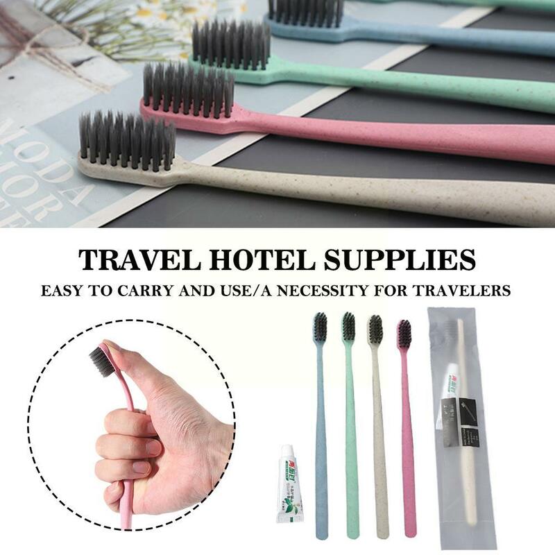 Escova de Dentes Descartável para Viagem, Higiene Oral, Limpeza dos Dentes, Escova para Exterior, Suprimentos para Hotel, Busniess Cam, R9J3