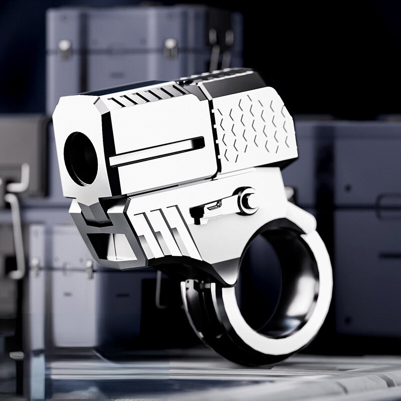Игрушечный пистолет кольцо для снятия стресса EDC Мини металлический агент золотой палец бросающий оболочка искусственный пистолет для взрослых мальчиков