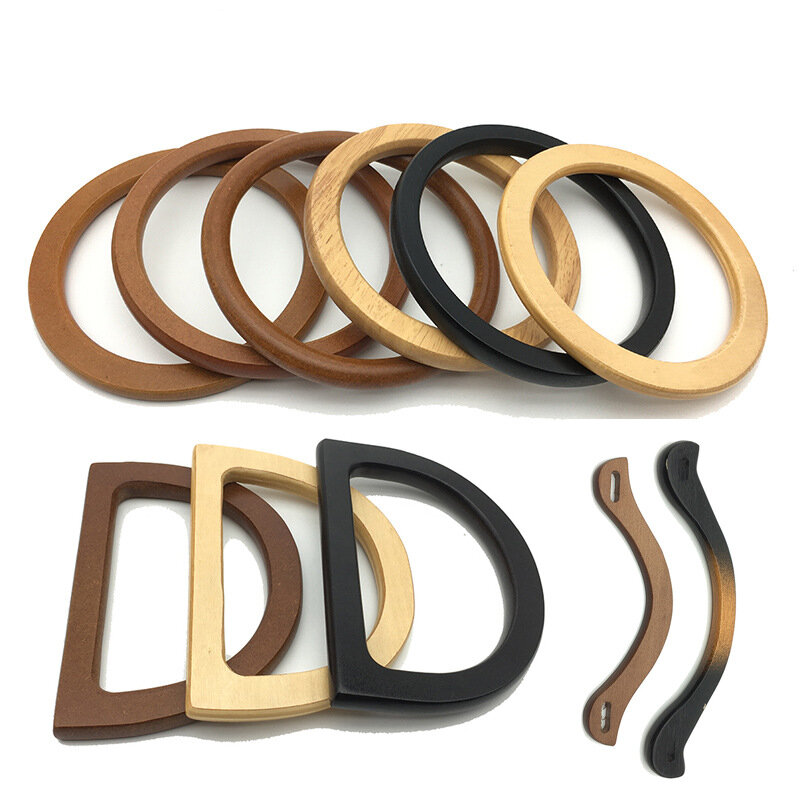 木製ハンドル付きの交換用ハンドバッグ,ハンドルとハンドバッグ用のクラシックなアクセサリー,1または2ユニット