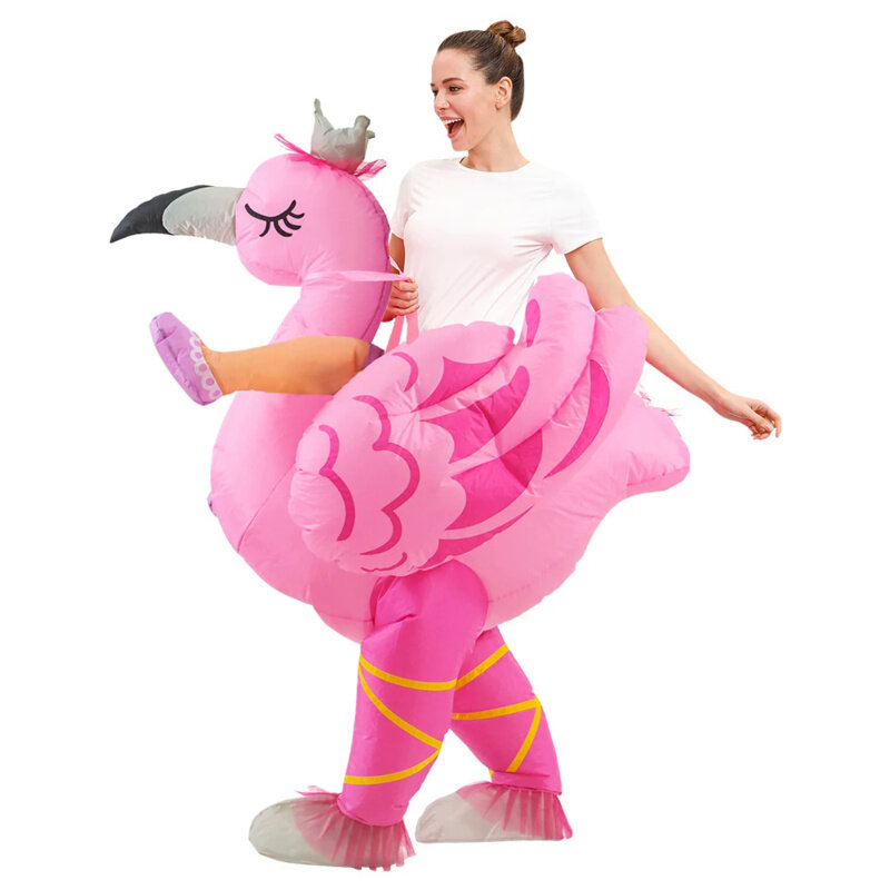 New Elk Rabbit flamingo Inflatable Costumes Suit Purim Easter Halloween Christmas Party Mascot  Fancy Role Play for Adult Kids