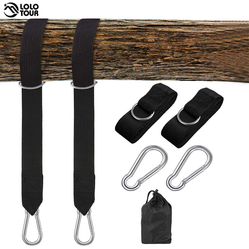 Hammock Straps Tree Swing Hanging Straps Kit 10 Feet Extra Long Straps Holds 500 Lbs Camping Hammock Accessories with Hooks Set
