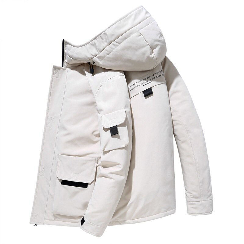 Odzież robocza puchowa kurtka męska nowa zimowa koreańska moda przystojna krótka zagęszczona ciepła kurtka jesień i zima