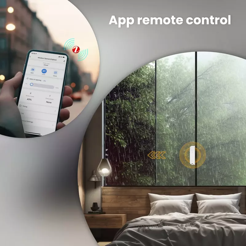 MOES Tuya ZigBee pendorong jendela geser pintar, pembuka penutup otomatis aplikasi pengisian daya surya kendali jarak jauh mendukung Alexa Google rumah