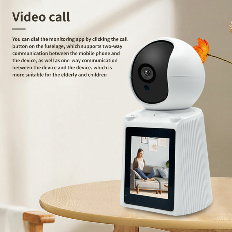 Intelligente Wifi Videogesprekscamera 2.8 Inch Ips Scherm Fhd 1080P Tweeweg Audio-Videogesprek; Stemassistent En Drukknopoproep