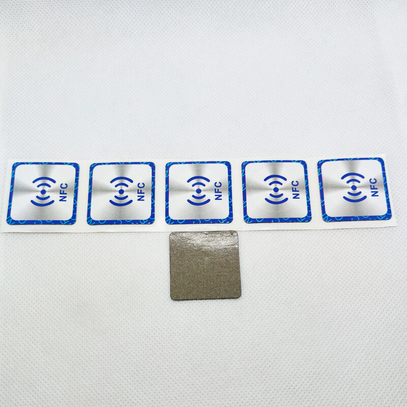 5 قطعة 144 بايت NFC 213 العلامة مكافحة المعادن 30 مللي متر ملصق متوافق مع جميع الهواتف والأجهزة NFC