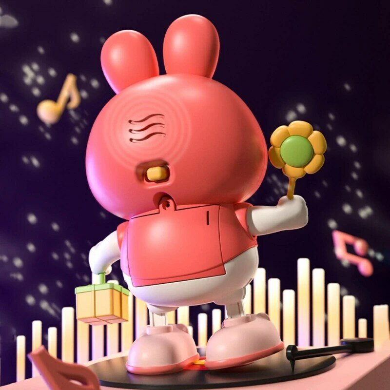 Cartoon elektroniczny chodzący taniec królik zabawka dla dzieci interaktywna edukacyjna dla niemowląt nauka podnoszenia głowy