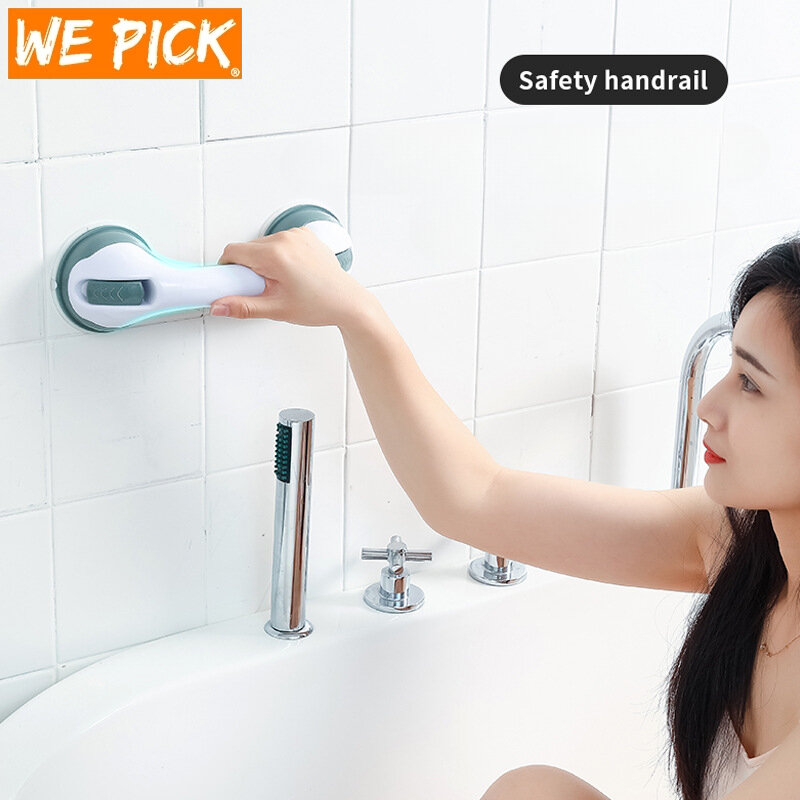 Shower Handle Portable Safety Bathroom Rails Toilet Spa Bathtub Handle Anti Slip Vacuum Suction Cup Elderly Children Doorknobs