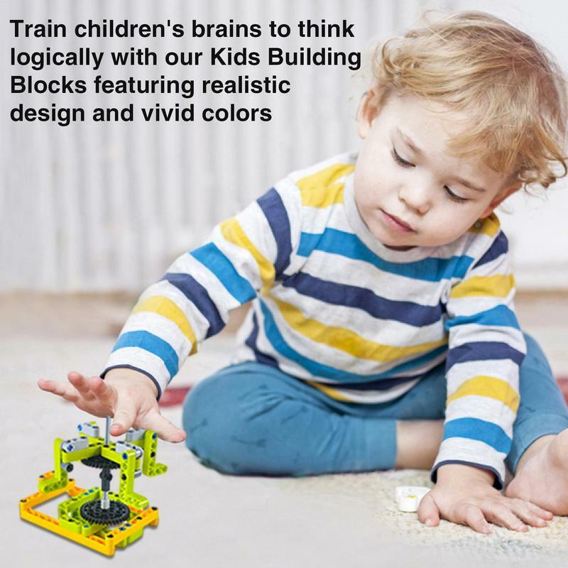 Mainan blok bangunan anak, Set mainan blok bangunan yang dapat diubah, blok permainan asah otak, mainan latihan pendidikan untuk anak laki-laki dan perempuan