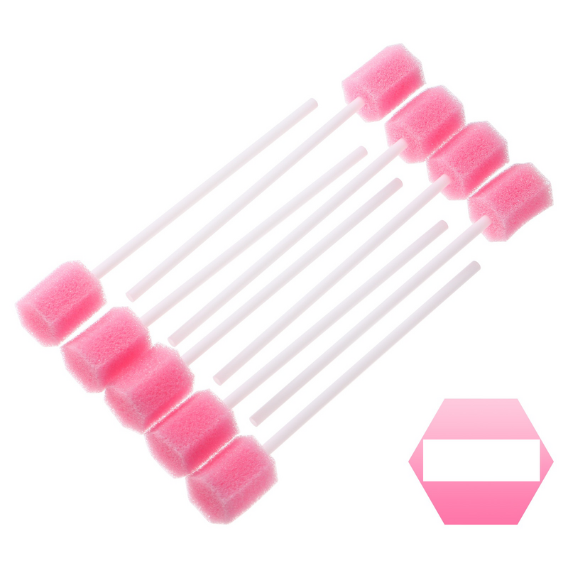 Healifty 100pcs Practical Dental Swabs Oral Mouth Care Swabs Mouth Cleaning Sponge Disposable Oral Swabs