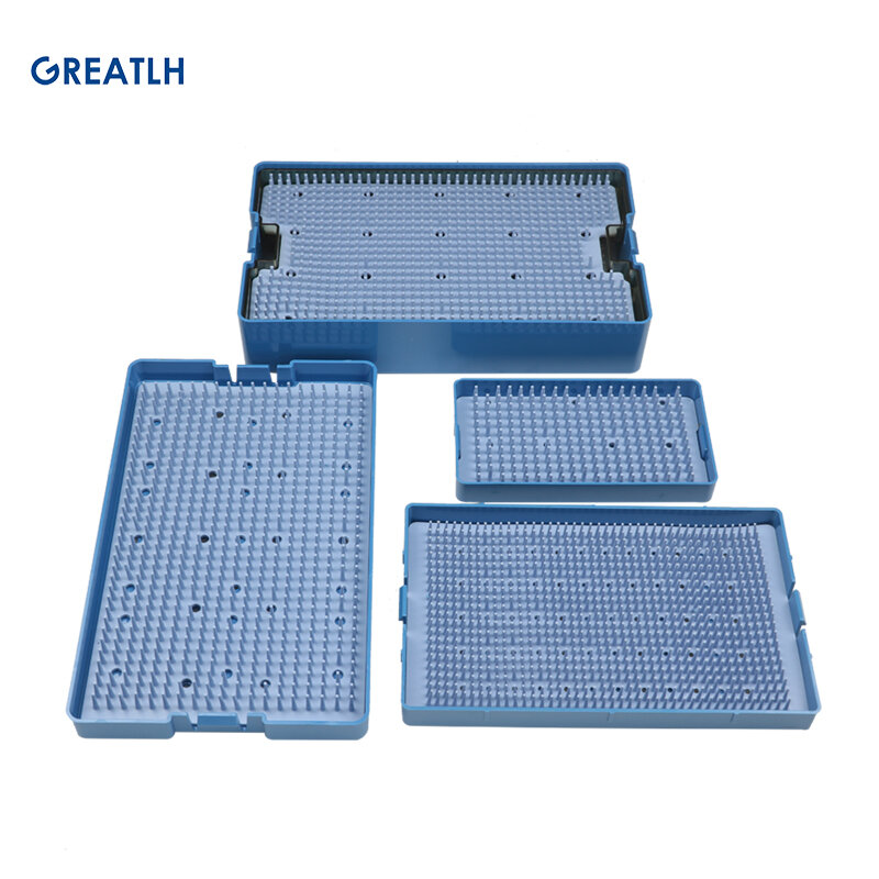 Silicone Sterilization Tray Case Box Ophthalmic Dental Instruments Disinfection Box