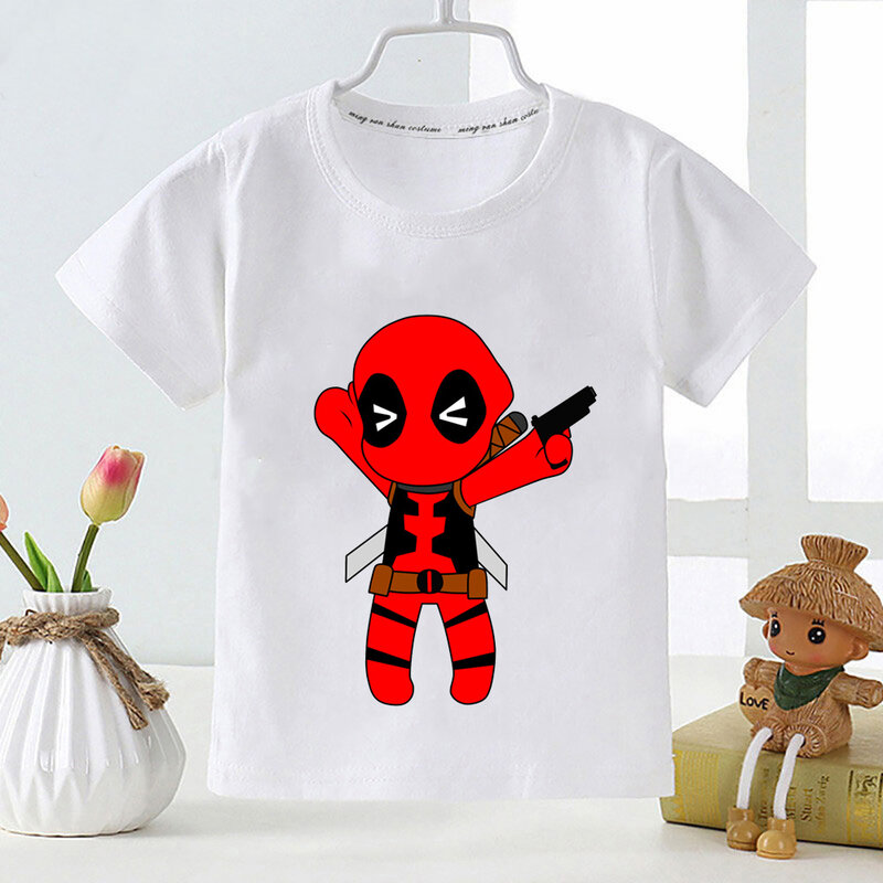 Camiseta con estampado de dibujos animados de Spider Man para niños, ropa bonita de algodón informal, se puede personalizar para imprimir