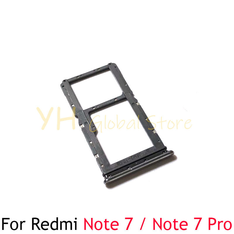 Soporte de bandeja de ranura para tarjeta Sim, piezas de reparación para Xiaomi Redmi Note 7 Pro, 10 unidades